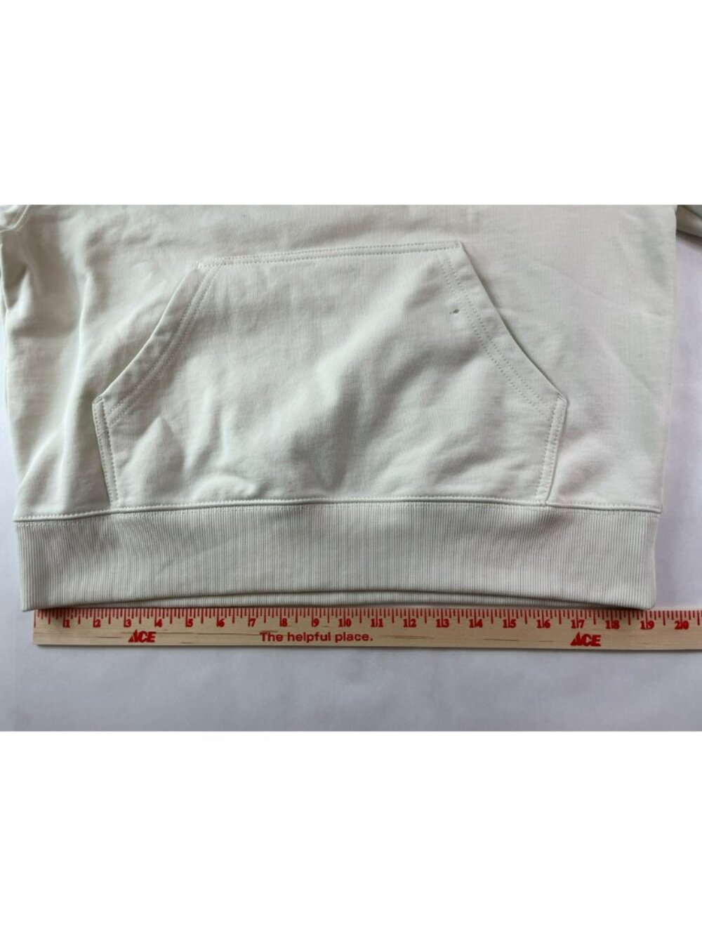 Coach Location Hoodie Cream Logo Embroidery Cotton Unisex Sz XS MSRP$295 DEFECT - Picture 12 of 15